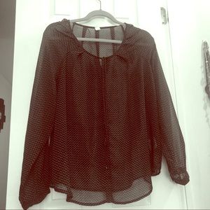 Ladies blouse sheer button down